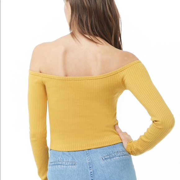 Forever 21 ribbed off-the-shoulder top - Picture 2 of 6